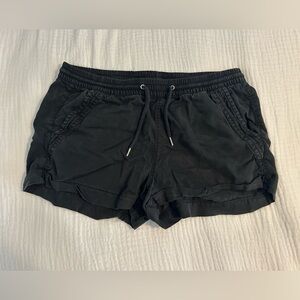 H&M Black Lightweight Shorts with Drawstring Waistband